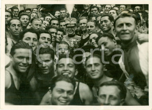 Fotografia d epoca originale 1935 TORINO Maresciallo Gaetano GIARDINO con Bersaglieri anniversario Fondazione 1