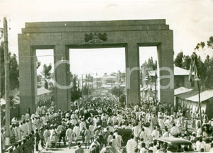 Fotografia d epoca originale 1936 ADDIS ABEBA ETIOPIA AOI Guerrieri abissini prima di partire per il fronte 1