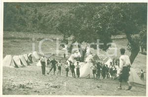 Fotografia d epoca originale 1929 GROSSETO Campeggio Avanguardisti sul Monte ARGENTARIO Fotografia 1