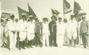 Fotografia d epoca originale 1928 SIRTE LIBIA Roberto FARINACCI Domenico SICILIANI inaugurazione sede PNF 1