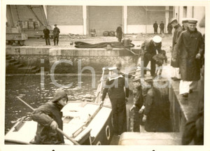 Fotografia d epoca originale 1938 MARSEILLE F Incrociatore PENELOPE sbarca rifugiati inglesi di BARCELLONA 1