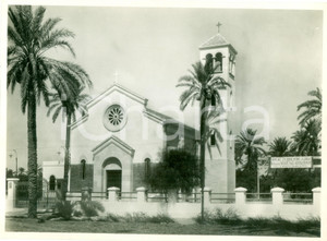 Fotografia d epoca originale 1932 ZLITEN LIBIA Nuova chiesa cattolica Impresa LONATI Giovanni Fotografia 1