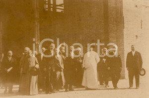 Fotografia d epoca originale 1931 ROMA Papa PIO XI visita lavori CITTA  DEL VATICANO Fotografia 1