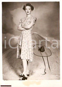 Fotografia d epoca originale 1939 CINEMA MODA Star Bette DAVIS con vestito a fiori Fotografia 1