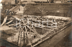 Fotografia d epoca originale 1930 Ostellato Impianto Idrovoro San Zagno Foto lavori 1