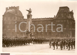 Fotografia d epoca originale 1938 Paris, Hommage a LÃ©ona Gambetta, dÃ©filÃ© militaire 1