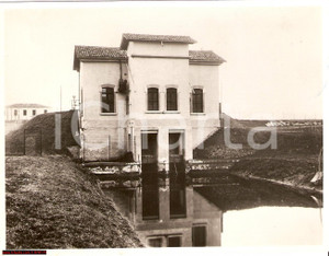 Fotografia d epoca originale 1932 VIGHIZZOLO D ESTE PD Stabilimento idrovoro CONSORZIO BONIFICA EUGANEO 1