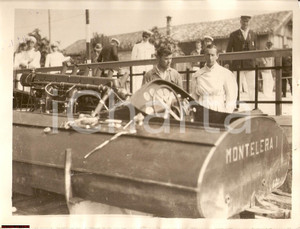 Fotografia d epoca originale 1930 Venezia Rossi Montelera, Marco Celli, motonautica 1