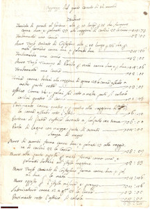Manoscritto, lettera originale 1780 NAPOLI Antica stima fondaco e giardino Manuscript 1