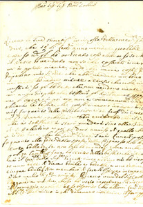 Manoscritto, lettera originale 1742 CERQUETO PG Fattore Domenico ROSATI sulla vendita dei bovi Lettera 1