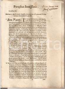 Documento originale, autentico 1740 MIRALDUOLO PG Fedecommesso Francesco DE GREGORI 1