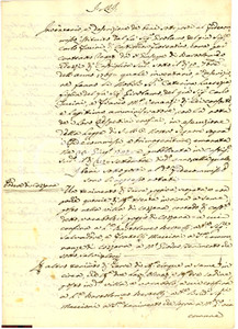 Manoscritto, lettera originale 1747 COZZANO AR Beni rurali nobile Girolamo FUCINI 1