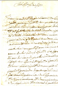 Manoscritto, lettera originale 1641 ROMA Enea BEROARDI chiede il saldo completo per i propri servigi Lettera 1