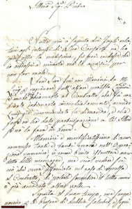 Manoscritto, lettera originale 1842 FIRENZE Perito MENINI mortificato per gli errori 1