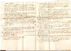 Manoscritto, lettera originale 1690 CASTIGLION FIORENTINO Beni di Antonio CIANGHEROTTI 1