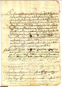 Manoscritto, lettera originale 1680 ca CASTIGLION FIORENTINO Libero transito dei carri 1