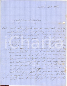 Manoscritto, lettera originale 1888 CASTELLONE CB Raggiro VERDET su barili di vino 1