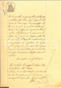 Documento originale, autentico 1912 ANACAPRI NA Messe per don Salvatore MASSIMINO 1