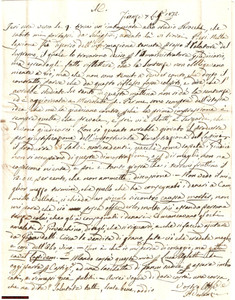 Manoscritto, lettera originale 1832 FIRENZE I giudici non ci capiscono niente Lettera 1