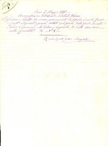 Documento originale, autentico 1890 FANO PU Azienda PONTE METAURO Paletti per capanna colonia VAGOCOLLE 1