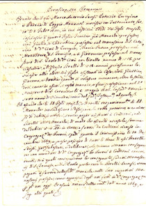 Documento originale, autentico 1750 PERUGIA Crediti nobile Filippo BARIGIANI su ereditÃ  Marco Antonio SENSI 1