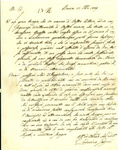Autografo originale 1829 ROMA Monsignor Lodovico GAZZOLI intravede fine carriera Lettera AUTOGRAFA 1