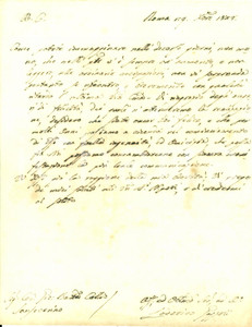 Autografo originale 1828 ROMA Lodovico GAZZOLI Alla fine dell anno aumentano impegni AUTOGRAFO 1