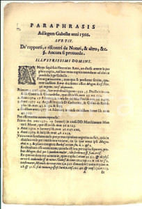 Documento originale, autentico 1671 FIRENZE Paraphrasis ad legem GABELLAE anni 1566 Riscontri de Notari 1