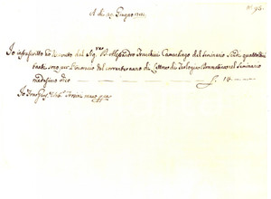 Documento originale, autentico 1782 SAN MINIATO PI Seminario vescovile  Onorario lettore teologia dogmatica 1