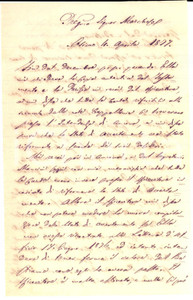 Manoscritto, lettera originale 1877 OSIMO AN Notaio Erasmo BUONANOTTE sugli errori della burocrazia Lettera 1
