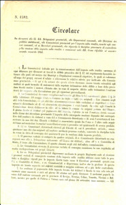 Documento originale, autentico 1851 VENEZIA Disciplina sulla rendita e il versamento nelle Regie Casse 1