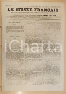 Giornale, rivista storica 1858 LE MUSEE FRANCAIS La petite golette folle Journal d illustrations nÂ°48 1