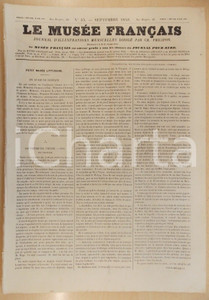 Giornale, rivista storica 1858 LE MUSEE FRANCAIS Le violon brisÃ© GUSTAVE DORE  Journal d illustrations 45 1