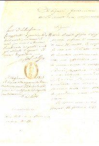 Documento originale, autentico 1872 NAPOLI Supplica di Maria BONITO orfana e nubile per ottenere una dote 1