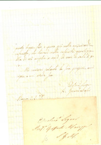 Manoscritto, lettera originale 1879 Massone Benedetto GUARDABASSI sulla salvezza senza confessione AUTOGRAFO 1