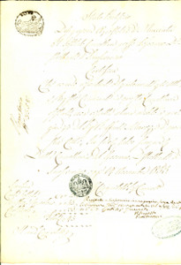 Documento originale, autentico 1853 STATO PONTIFICIO MACERATA Raffaele MAROZZI Certificato fedina penale pulita 1