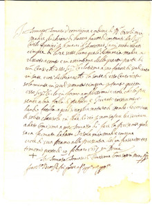 Documento originale, autentico 1651 ROMA Ricevuta di Tommaso TOMMASI per censo della madre Orsola Manoscritto 1
