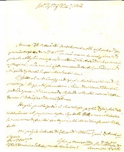 Documento originale, autentico 1779 PISA Camillo RUFILLI su conteggi per beni della commenda BARTOLI Lettera 1