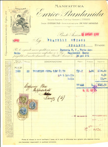 Manoscritto, lettera originale 1925 BUSTO ARSIZIO Manifattura Enrico PIANTANIDA Fattura per ordine POCHETING 1