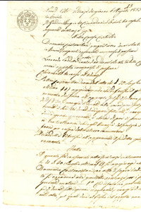 Documento originale, autentico 1859 ROCCA IMPERIALE Lite Domenico CASTROVILLARI e Leonardo SARDELLA per salario 1