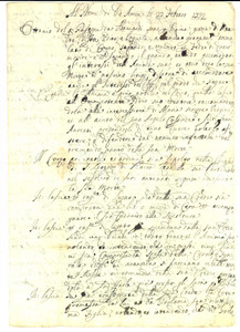 Documento originale, autentico 1752 BACIARDI PU Testamento di Ottavio del fu Giuseppe pro figlia Caterina 1
