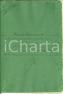 Documento originale, autentico Maggio 1881 SIENA Tenuta VOLTE Straccetto Giuseppe CAPPELLI mezzadro 20 pp. 1