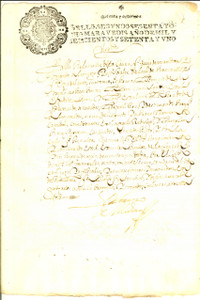 Documento originale, autentico 1671 PARACUELLOS CASTILLA Licenza al consiglio Scrivano Lorenzo DE MEDINA 1