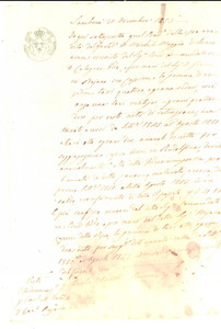 Documento originale, autentico 1853 SAMBUCA Ricevuta Andrea AMODEI procuratore pia ereditÃ  don Michele MAGGIO 1