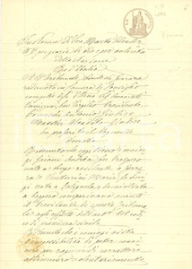 Documento originale, autentico 1900 FERRARA Andrea GAIANI e Maria VENTURINI divorziano per carattere Documento 1