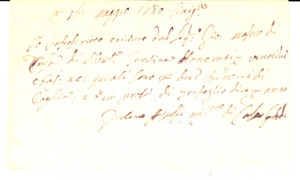 Manoscritto, lettera originale 1780 SAN GIMIGNANO Ricevuta Girolamo ASTOLFI per paglia alla marchesa HONORATI 1