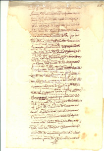 Documento originale, autentico 1750 ca RAGUSA Memoriale terre vendute da don Girolamo INTERLANDI Danneggiato 1