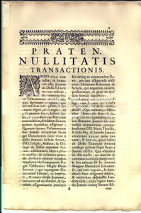 Documento originale, autentico 1719 FIRENZE Lite per divisione eredità  Antonio DESII tra i nipoti 1