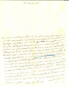 Manoscritto, lettera originale 1841 ROMA Avv. Pietro ROSSI spiega la propria strategia a un cliente Lettera 1
