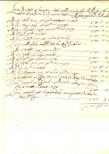 Documento originale, autentico 1710 PERUGIA ? Spese nella causa tra Cherubino BERARDI e FRANCESCHINI 1